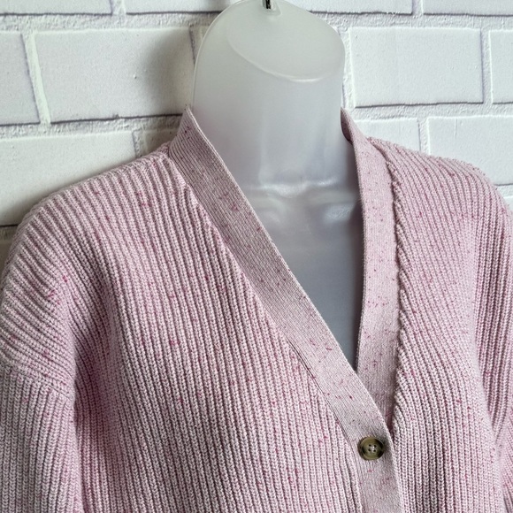 OLD NAVY Pink Button-Up Women's crop Sweater/size XL - Picture 5 of 9
